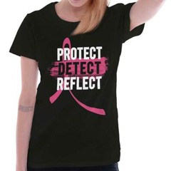 Early Detection Breast Cancer Awareness Gift Graphic T Shirts for Women T-Shirts
