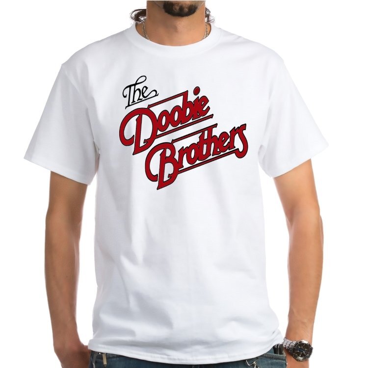 The Doobie Brothers Band Short Sleeve White Cotton Shirt Unisex KK241