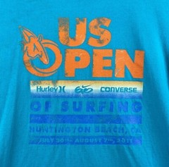 Hurley Nike 6.0 US Open Of Surfing 2011 Tee Shirt Blue Men’s Large Surf Skate