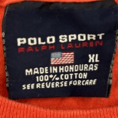 VTG Polo Ralph Lauren Sport Short Sleeve T-Shirt Mens XL Orange Cotton