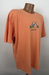 Life Is Good Shirt Mens XL Orange Short Sleeve T-shirt Mountain Climbing Hiking