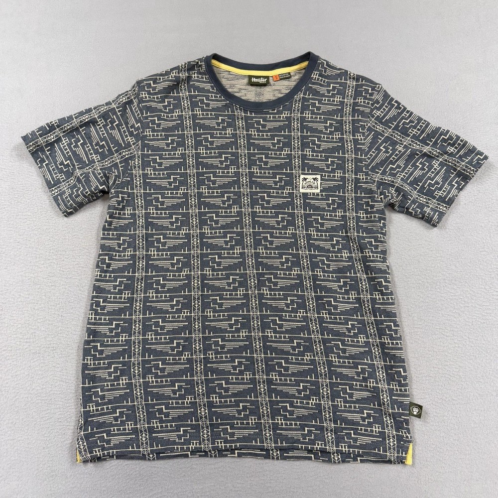 Howler Bros Shirt Mens Small Blue Geometric Pattern Surf Beach Graphic