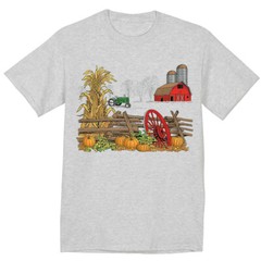 Farm Scene T-shirt Harvest Autumn Season Farmer Farming Gifts Halloween Pumpkin