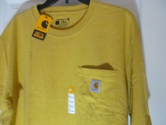 Carhartt Mens Loose Fit Heavyweight SS Pocket Tee, Yellow Size M,L,XL,2XL