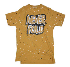 Evolution in Design Never Fold Poker Orange Gold Spoted SS T-Shirt Mens 3XL