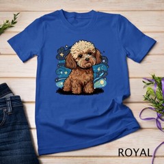 Brown Maltipoo Starry Night Van Gogh Maltipoo Mom Dad Owner Unisex T-shirt