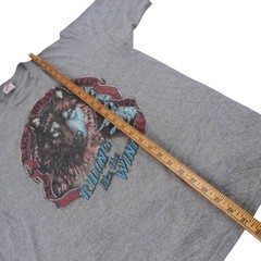 Vintage 1992 Stugis Rally XL “Riding like the Wind” Wolf Graphic T Shirt Gray