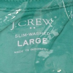 J Crew Mens Slim Washed Pocket T Shirt Size M L Aqua Green/Blue MSRP $24.50