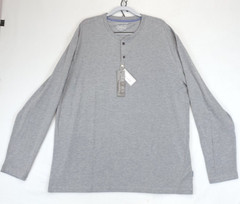 Jachs NY Henley Long Sleeve Shirt Men 3XL Stretch Gray Classic Causal Outdoors