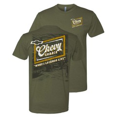 Chevrolet “Garage Legends” Mens T Shirt Green