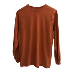 Carhartt Mens Loose Fit Long Sleeve Graphic Logo T-Shirt Orange Large K287