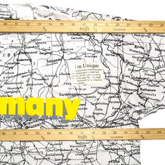 New Vintage Germany Map SCREEN STARS USA T Shirt XL All Over Print Puff Graphic