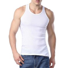 Men’s Tank Top 6 Pack 100% Cotton A-Shirt Wife Beater Undershirts Size S-4XL