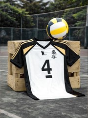 Unisex Haikyuu Anime Jersey for Men and Women, Bokuto #4 Printed Anime Jersey