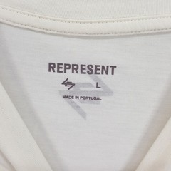 REPRESENT Shirt Mens Large Cream Pullover Crew Team 247 T-Shirt Tee
