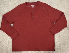 Duluth Trading Co Burly Thermal Shirt Standard Fit Untucked Length Mens 3XL Rust