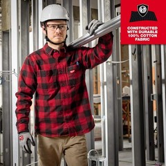 Milwaukee Men’s Large Red GRIDIRON Flannel Shirt