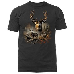 Whitetail Deer Buck Forest Scene Wildlife Nature Wilderness T-shirt
