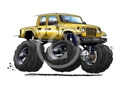 Gladiator JT Replica Off Road Cartoon T-Shirt #0610 jeep automotive art