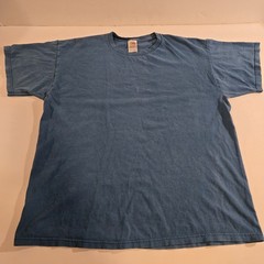 Fruit of the Loom Men’s XL Blue Heavy Cotton Short Sleeve Crew Neck T-Shirt Top