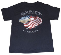 2013 Harley-Davidson Motorcycles Flame Hog Destination Tacoma WA T-Shirt Large