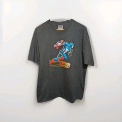Vintage Y2K Hanes Captain America Graphitti Designs Hanes Shirt Size XL