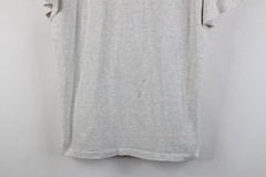 Vtg 90s Hanes Heavyweight Mens Large Distressed Blank T-Shirt Heather Gray USA