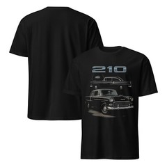 1955 Chevy 210 Classic Car T-Shirt – Vintage Black Hot Rod Graphic Tee