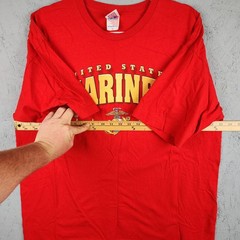 United States Marines Shirt Mens XL Red Made In USA Military Graphic Tee Logo