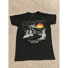 Brisco Brands Desert Tour T-Shirt Small Black Excellent Graphic Tee Retro Cactus