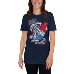 UFO Rocket Pop Astronaut Space Planet Tattoo ASTROPOP Shirt Summer Popsicle NASA
