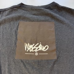 Vintage MOSSIMO Short Sleeve Box Logo T-Shirt Mens Medium Gray Made in USA 90s