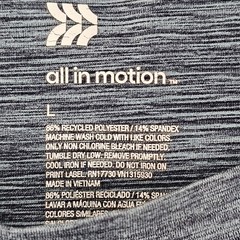 All in Motion Gray Short Sleeve Polyester Spandex Performance T-Shirt Men’s L