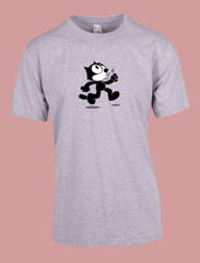 UNISEX MEN WOMENS TEE TSHIRT FELIX THE CAT FACE HAPPY WALKING CARTOON FUN GIFT