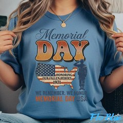 Honoring Heroes Memorial Day Comfort Tee Patriotic USA