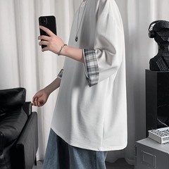 Mens Oversized 3 4 Sleeve Summer T Shirt