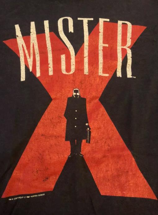 Vintage Mr X Vortex T Shirt Graphitti Designs 1980s Comic Book NEW