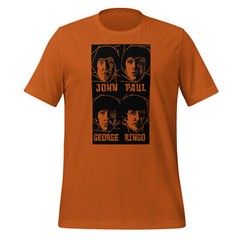 The Beatles John Paul George and Ringo music T-shirt unisex
