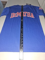 NWT Champion Dematha Catholic High School Small Mens Blue Graphic Logo Tee