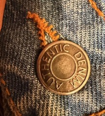 Vtg Med Wt Denim Waist Jacket-Never Worn-Won At Horse Show Mens Large