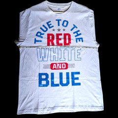True To The Red White And Blue Graphic Tee Size L