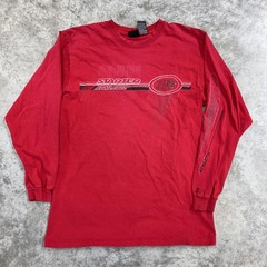 Starter Shirt Mens Medium Red Long Sleeve Athletic Graphic Logo Vintage Style