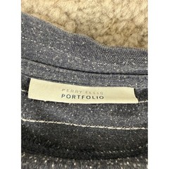 Perry Ellis Portfolio Size M Striped Pocket Casual T-Shirt Blue Short Sleeve Men