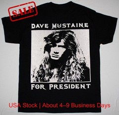 Dave Mustaine Megadeth For President T-Shirt Rock Heavy Metal S-4XL