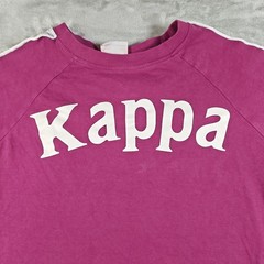Kappa Shirt Mens Small Red Tape Logo Sportswear Jersey Italy Spell Out Soccer