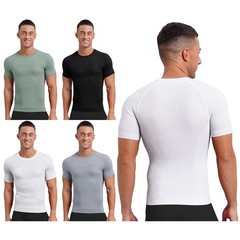 Men T-shirt Muscle Undershirts Quick Drying Shirt Performance Tees Sports Gym