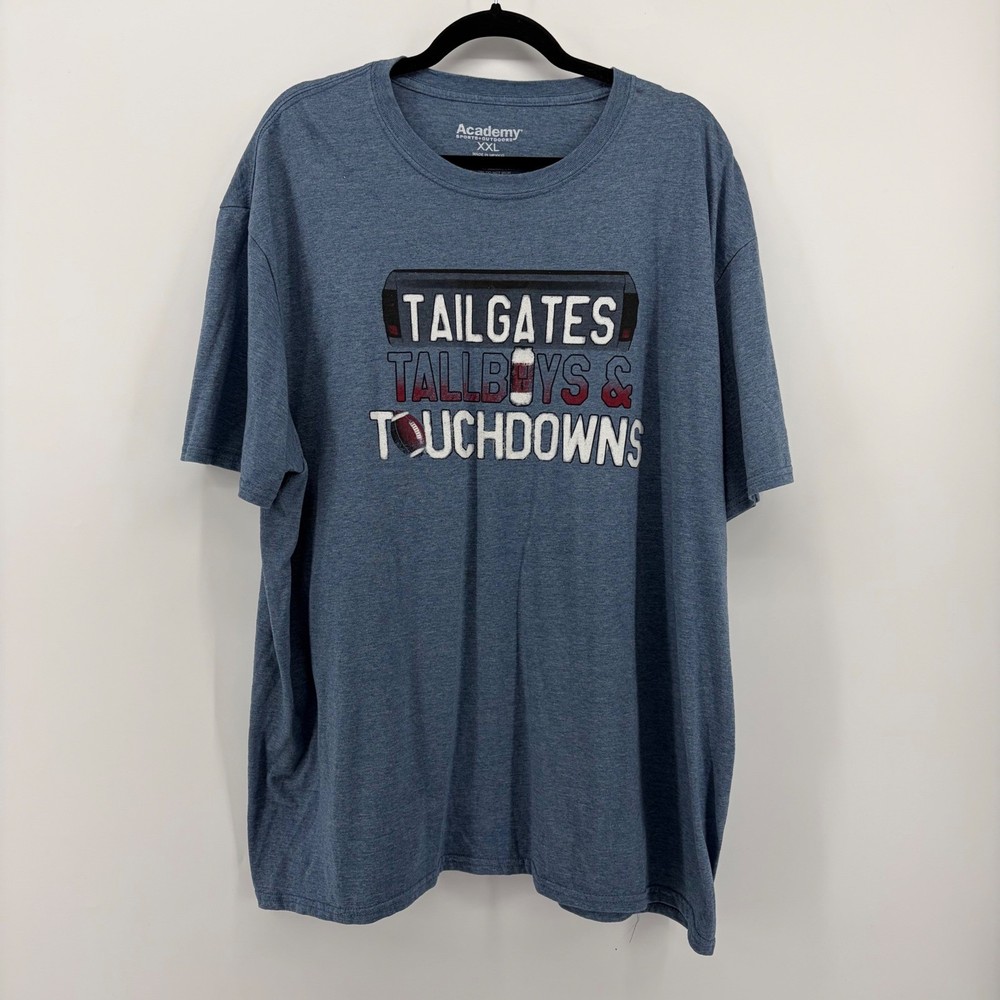 Academy Sports Outdoors Mens Graphic T Shirt Tailgates Tallboys Touchdowns XXL