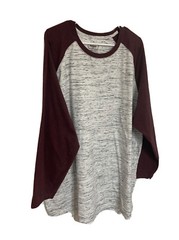 Foundry Supply Co Size 3X Wine Gray Long Sleeve Pullover Jersy T Shirt