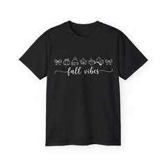 Fall Vibes T-Shirt, Cozy Season Shirt, Autumn Woman Shirt Halloween