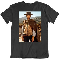 The Outlaw Movie Clint Eastwood Cowboy The Good Bad Ugly Black T-Shirt Gift New